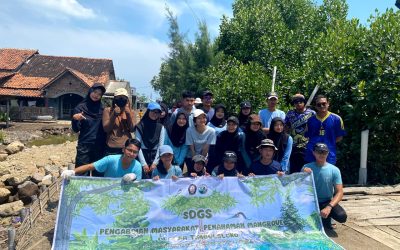 Program Kelompok Mahasiswa Sekolah Vokasi, Universitas Diponegoro Terkait SDGS Penanaman Mangrove di Desa Timbulsloko 2025